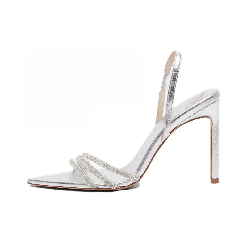 BETTINA VERMILLON Strap Sandals 10.5cm Women's Silver-0
