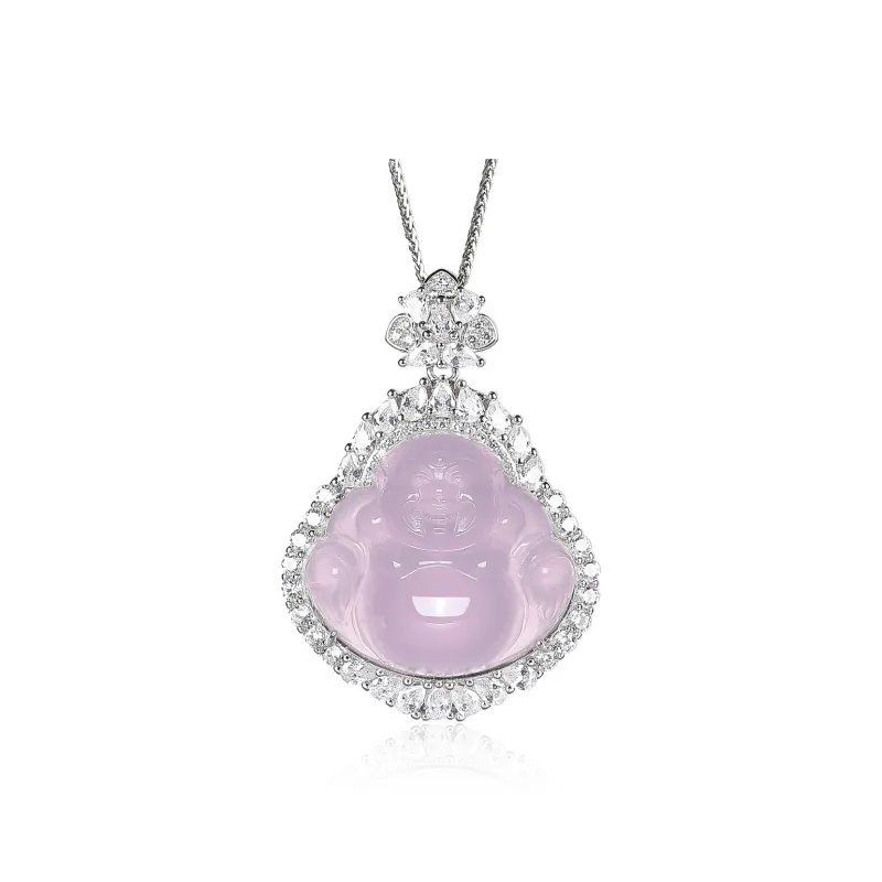 Cuiya Golden Building Chalcedony Jade Pendants Women's-19