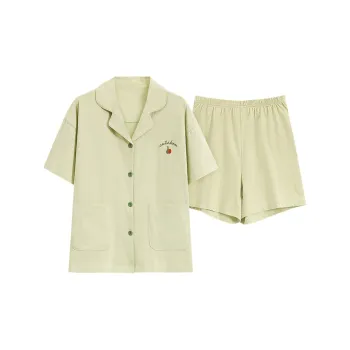 Qiao Ni Tong Pajama Set Women's Avocado Green