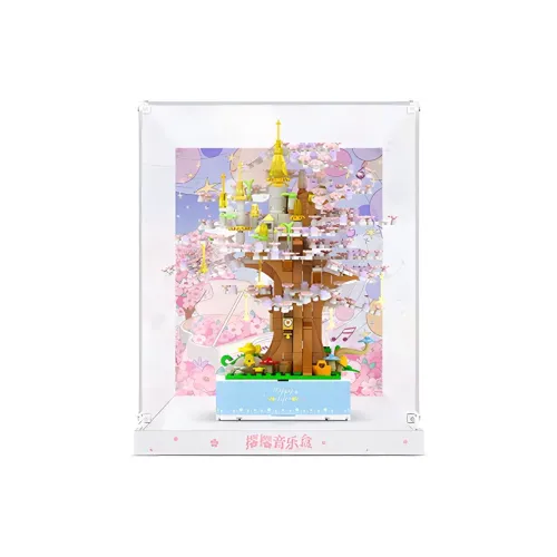 LIGHT YOUR BRICKS Joy 100 Compatibility Unmet Cherry Music Box Building Blocks Display Case Model Accessories