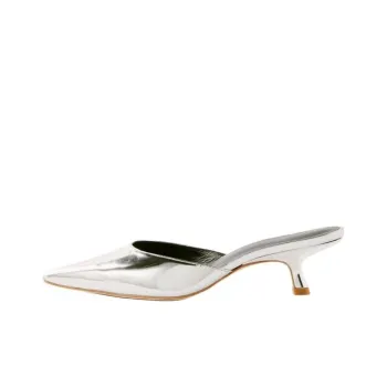 REFORMATION Wrap-toe Slippers Women's Silver