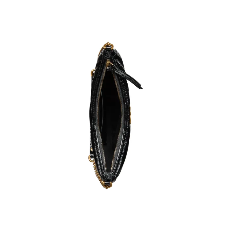 GUCCI GG Marmont Patent Leather Handbag Shoulder Bag Women's Black-6