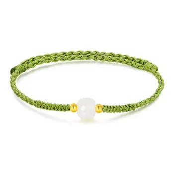 CHINA GOLD Bracelets Pale Greenish White Jade Women's