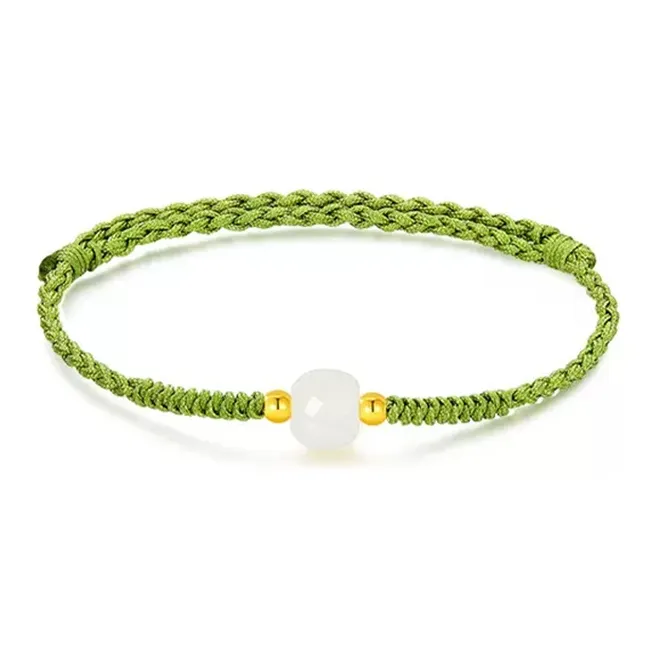 CHINA GOLD Bracelets Pale Greenish White Jade Women's-0