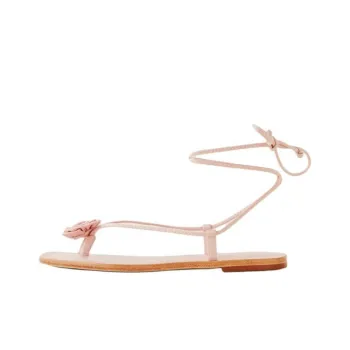 REFORMATION Vicky Rosette Strap Sandals Women's Pink