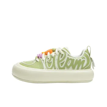 LiNing Puff Platform Low Top Casual Shoes Women's Green White