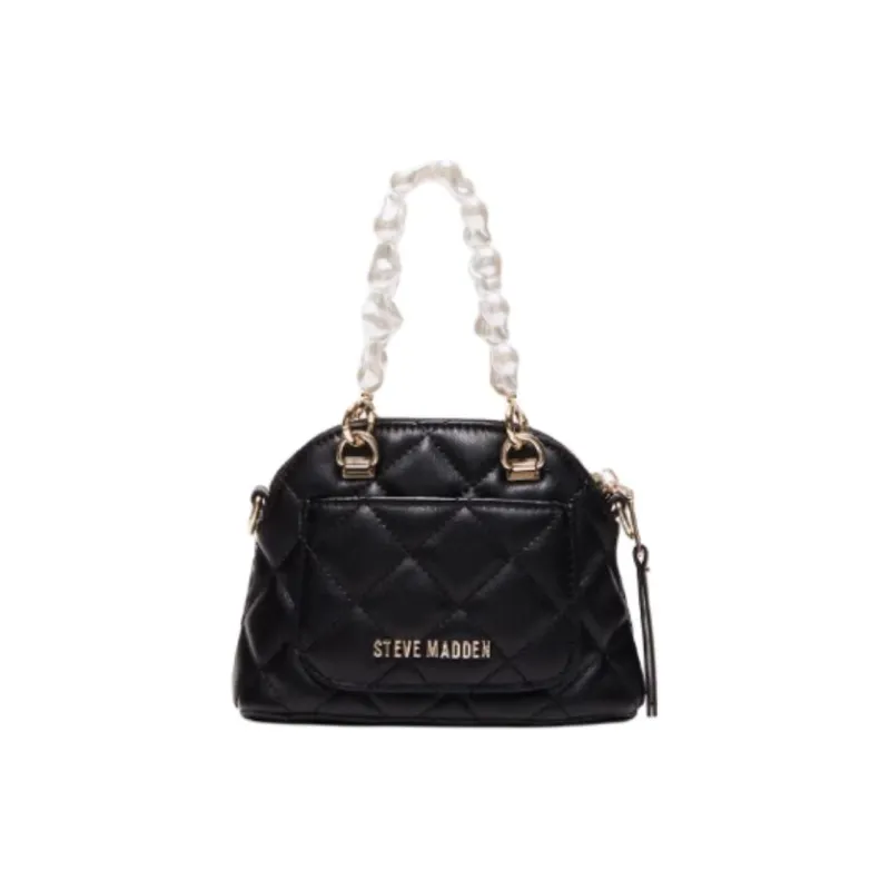STEVE MADDEN PU Shoulder Bag Crossbody Bag Handbag Medium Size Women's Black/Light Red-3