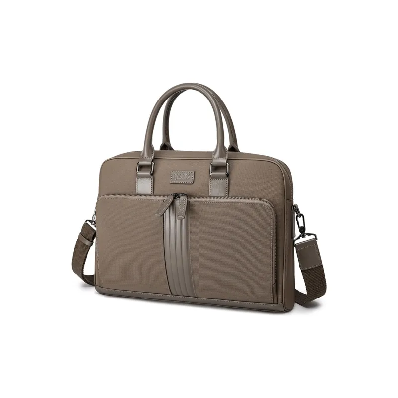 FAIRWHALE Oxford With Cow Leather Handbag Men's Misty Brown-1