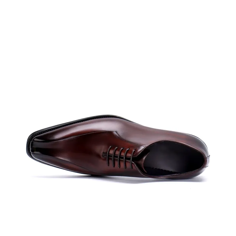 ASTON M.JAZZ Dress Shoes Men Low Top Black/Coffee-4