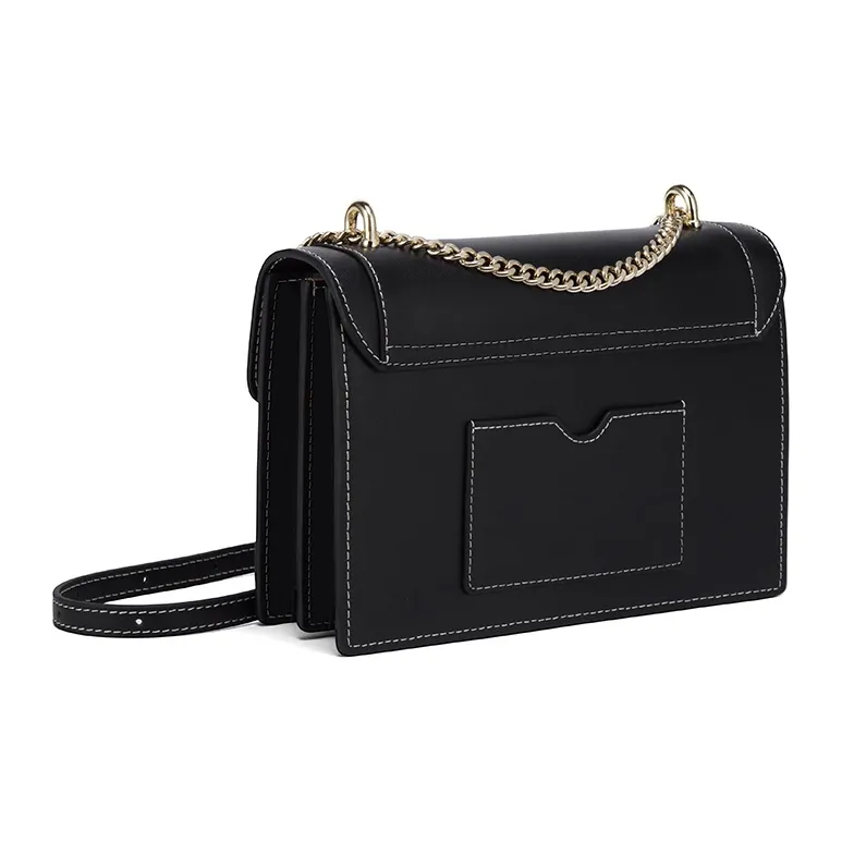 Simvay Clos Cow Leather Shoulder Bag, Crossbody Bag, Small Square Bag Medium Size Women's Jasper/Black-9