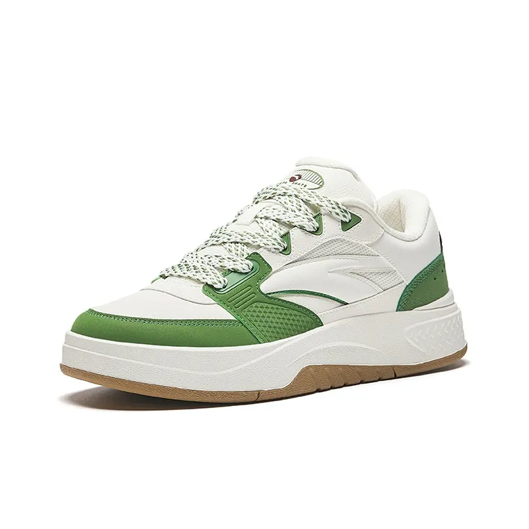 Anta Travel Wear-Resistant Lightweight Height Increasing Low-Top Skateboard Shoes Men's Salt Olive Green-1