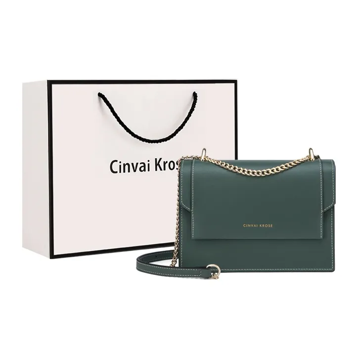Simvay Clos Cow Leather Shoulder Bag, Crossbody Bag, Small Square Bag Medium Size Women's Jasper/Black-0