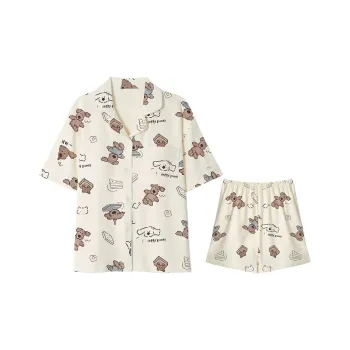 Lan Miao Pajama Set Women's QY Imitation Cotton Women's 24312