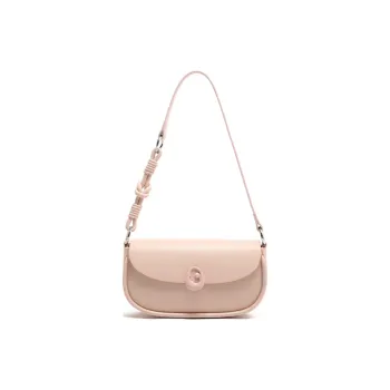 MICOCAH PU Shoulder Bag Women's Oil Painting Pink/Milk Honey Yellow/Elegant White