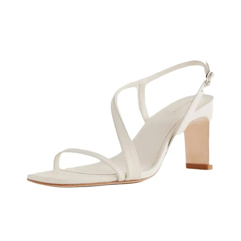 REFORMATION Milo Strap Sandals 7.5cm Women's White-2