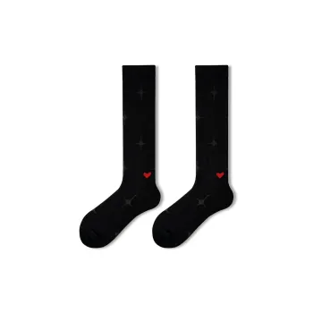 Primeet Knee High Socks Women's 1 Pack Red Heart Calf Socks