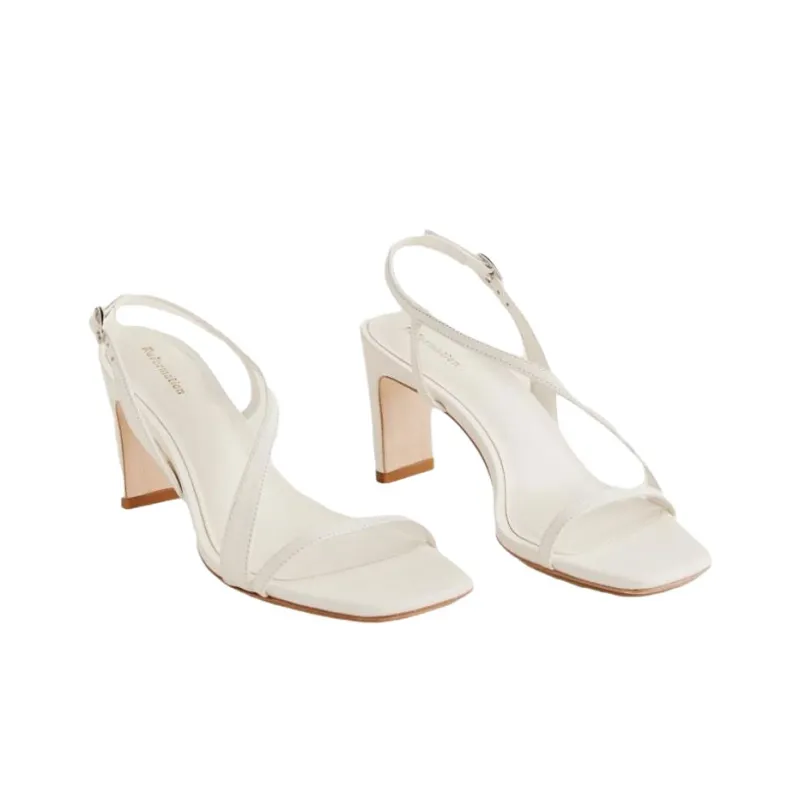 REFORMATION Milo Strap Sandals 7.5cm Women's White-4