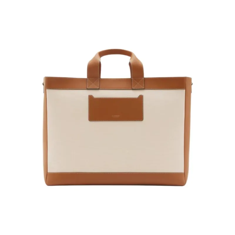 Burberry Cotton Canvas Shoulder Bag, Crossbody Bag, Handbag Women's Natural Tawny-0