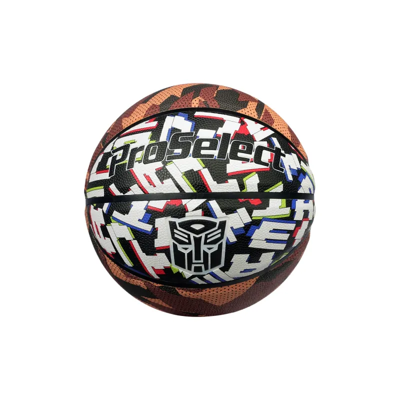 ProSelect x Transformers PU Basketball Brown Size 5 Training Kids'-0