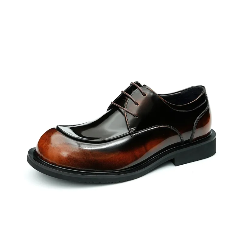 ASTON M.JAZZ Dress Shoes Men Low Top Black/Polished Brown-2