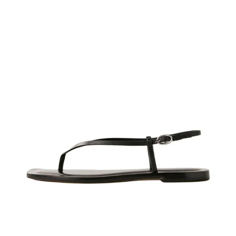 REFORMATION Vincenza Strap Sandals Women's Black-0