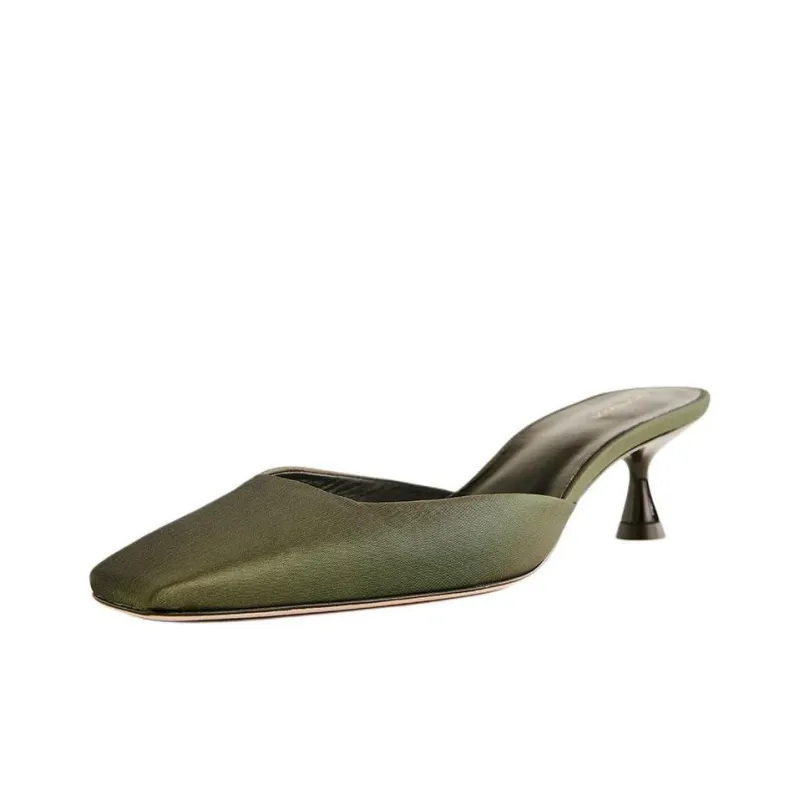 REFORMATION Closed Toe Slippers 5cm Women's Green-2