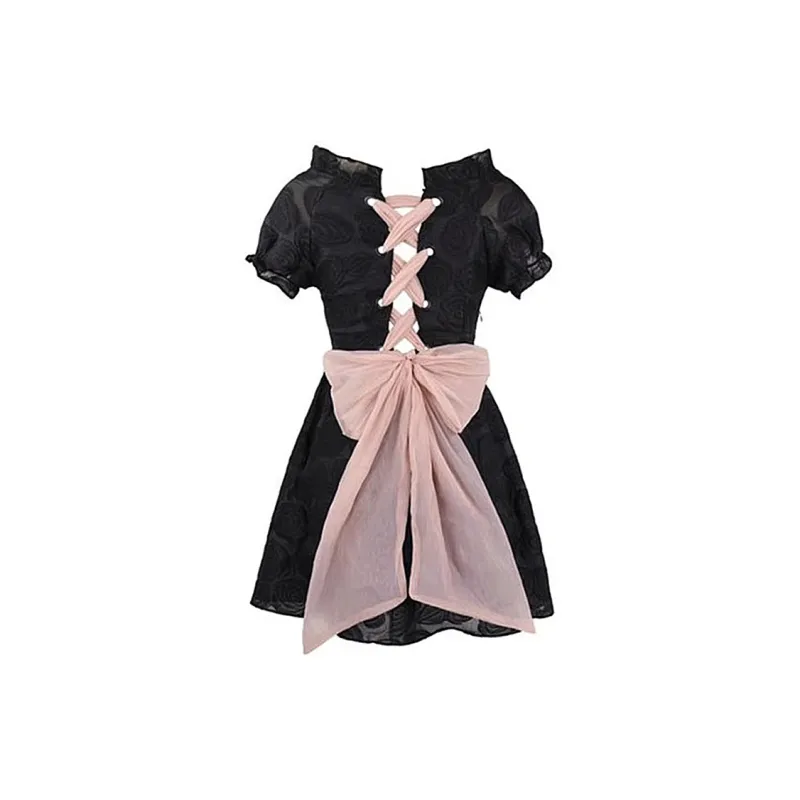JOSR Short Sleeved Dresses Women's Black-1