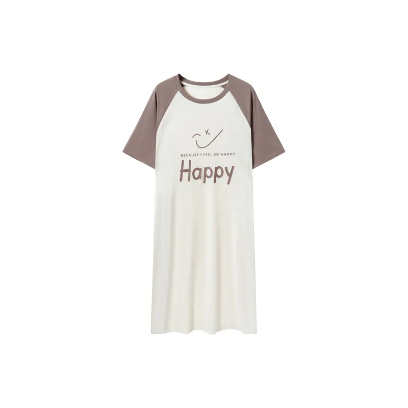 Close fitting Areas Nightgown Women's Ecru-0