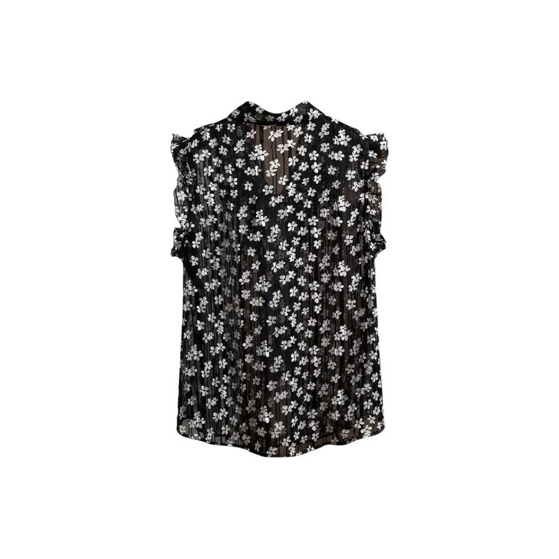 Cypress House Shirt Women's Black With White Floral-1