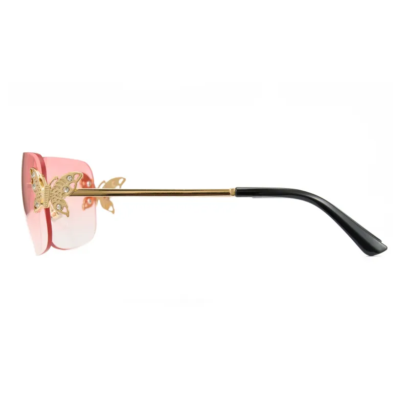 CYXUS Brass Square Sunglasses Unisex-8