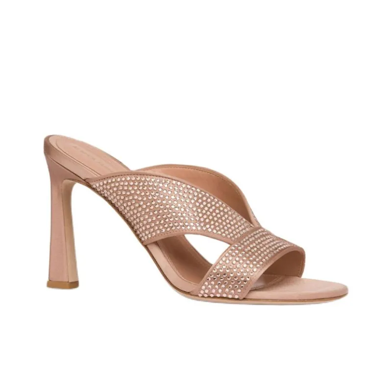 ALBERTA FERRETTI Slide Slippers 9.5cm Women's Nude-1