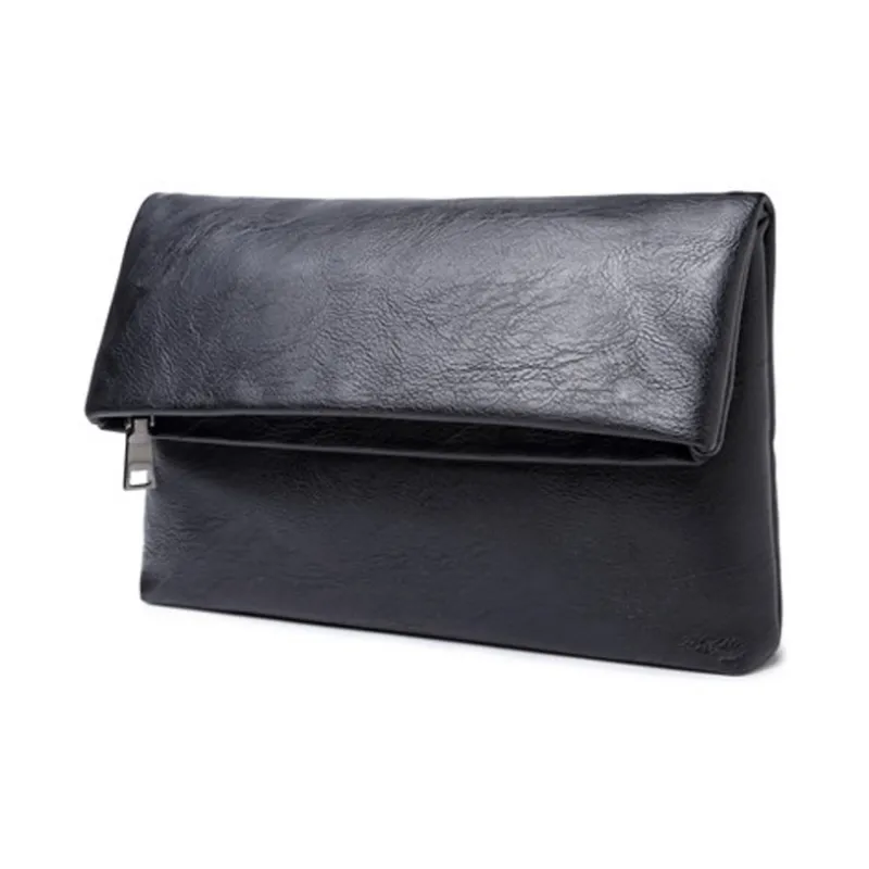 CARTELO Cow Leather Clutch Wrist Bag Regular Men's Black-2