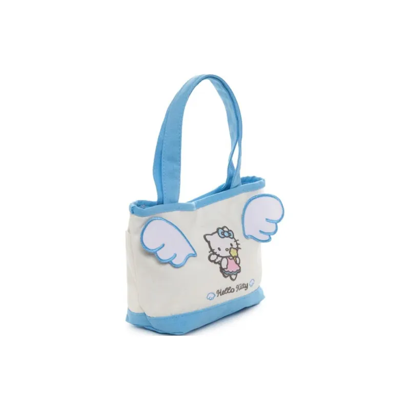 Sanrio Canvas Bag, Tote Bag, Shopping Bag, Handbag Mini Women's Beige Blue-2