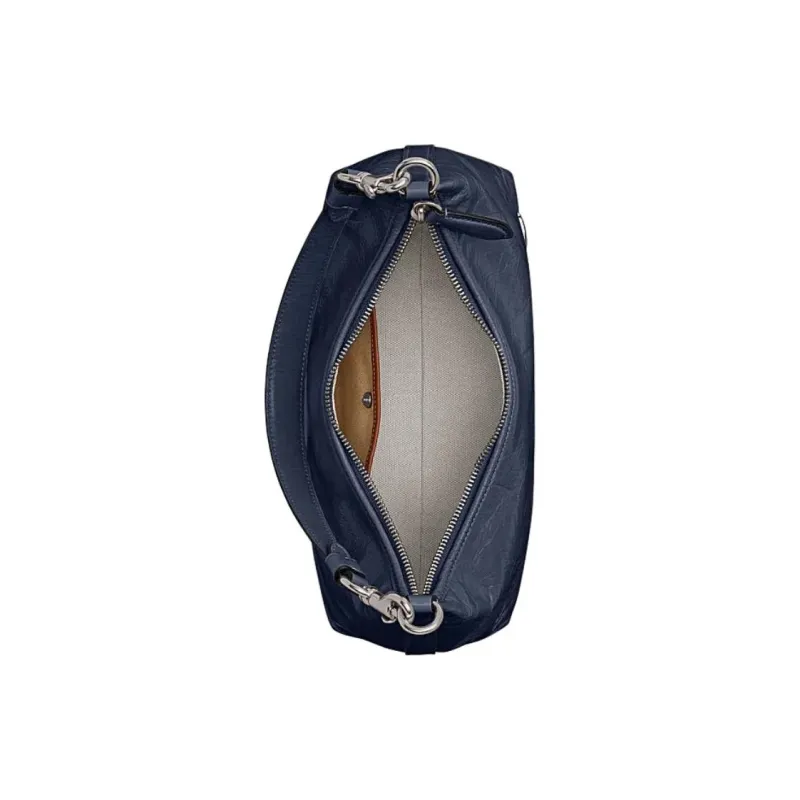 COACH Juliet Cow Leather Portable Crossbody Bag, Shoulder Bag Unisex Dark Blue-3