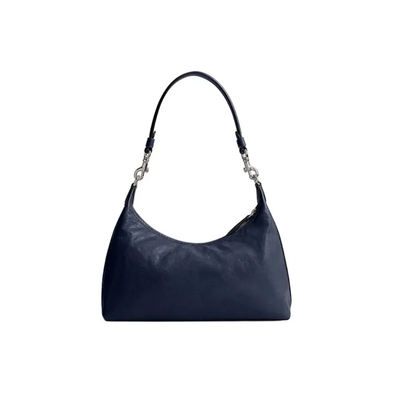 COACH Juliet Cow Leather Portable Crossbody Bag, Shoulder Bag Unisex Dark Blue-2