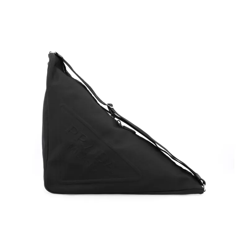 PRADA Canvas Triangle Bag Black-1