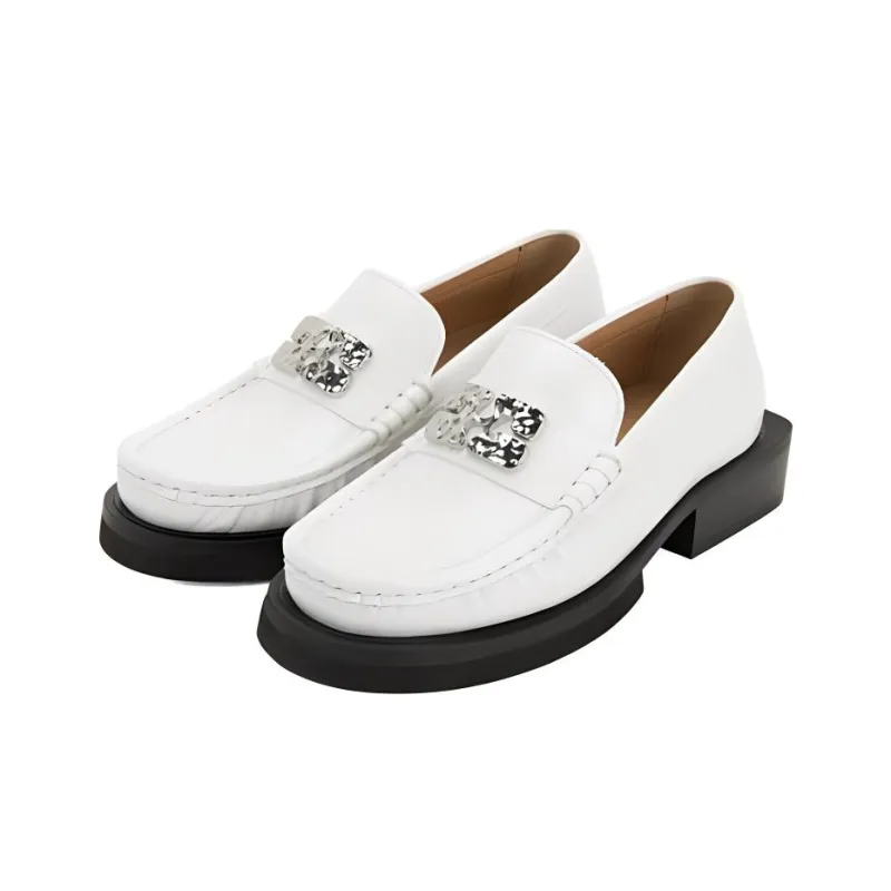 GANNI Logo-plaque Loafers-4