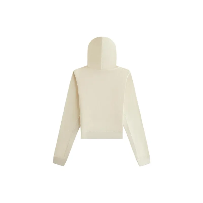 KITH Women's 2024 Summer Collection SS24 Adley Shrunken Hoodie Jacket Women's Beige Yellow-1