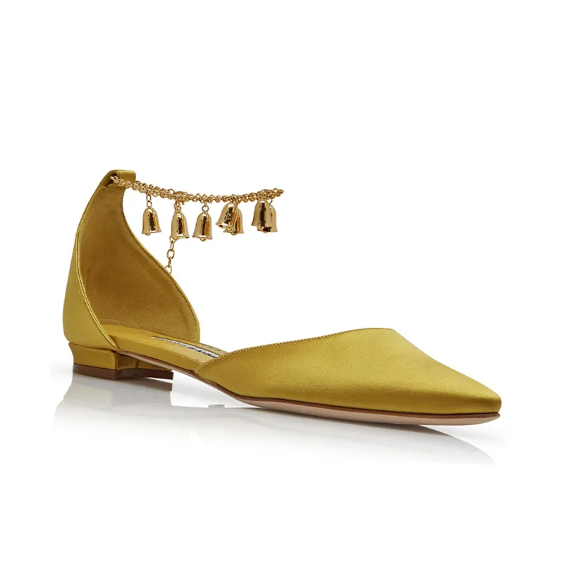 MANOLO BLAHNIK Casual Single Shoes Women's Yellow-2