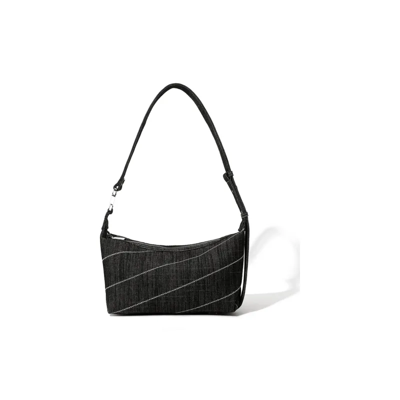 MASTER CANVAS Fabric Shoulder Bag Women's Blue/Black-7