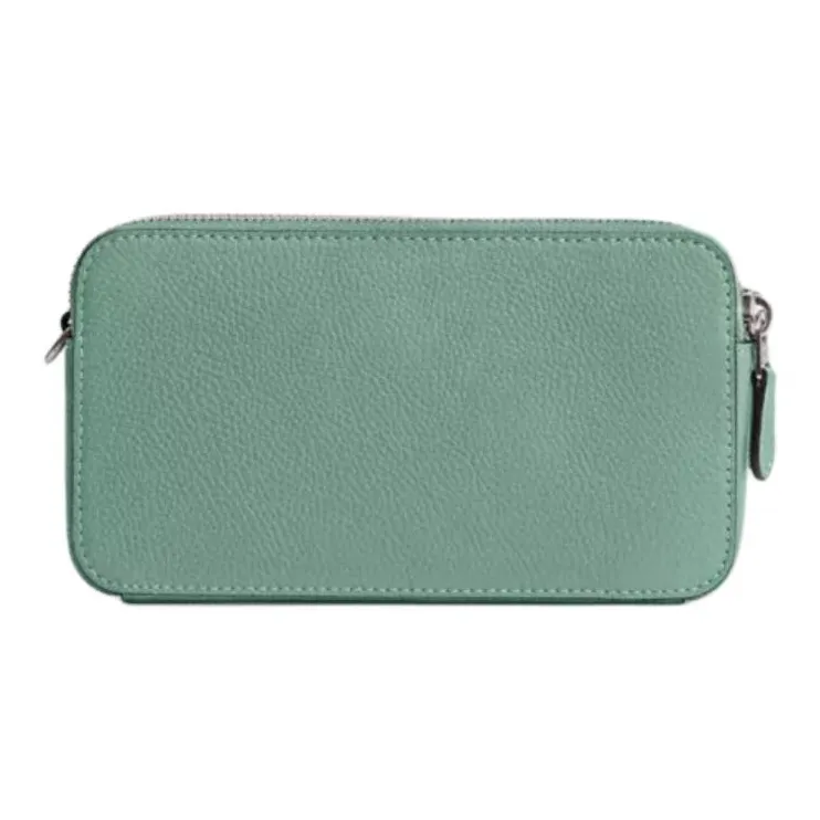 COACH Kira Leather Handheld Shoulder Bag Crossbody Bag Small Size Women's Green-2