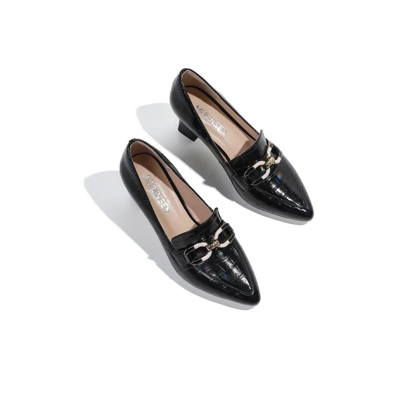 Mulinsen Loafers 6cm Women's Black-3