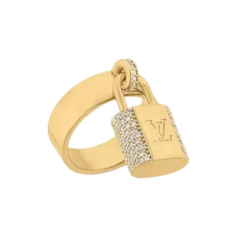 LOUIS VUITTON Lv Padlock Ring-0