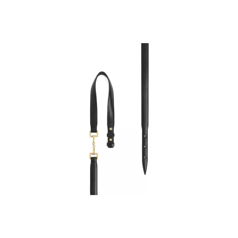ARKET Front Adorned With Horsebit Leather Belts Women's Black-1