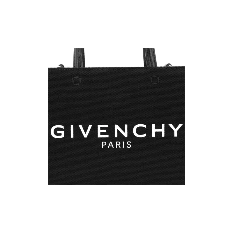 Givenchy Mini G Tote Shopping Bag In Canvas Black-7
