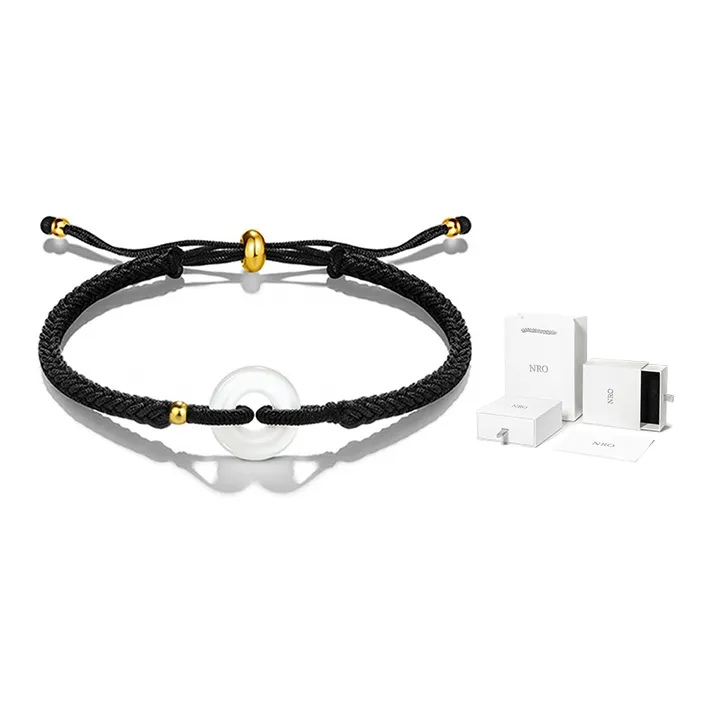 NRO Multicolor Cord Fortune Bead Bracelet Pair Unisex-8