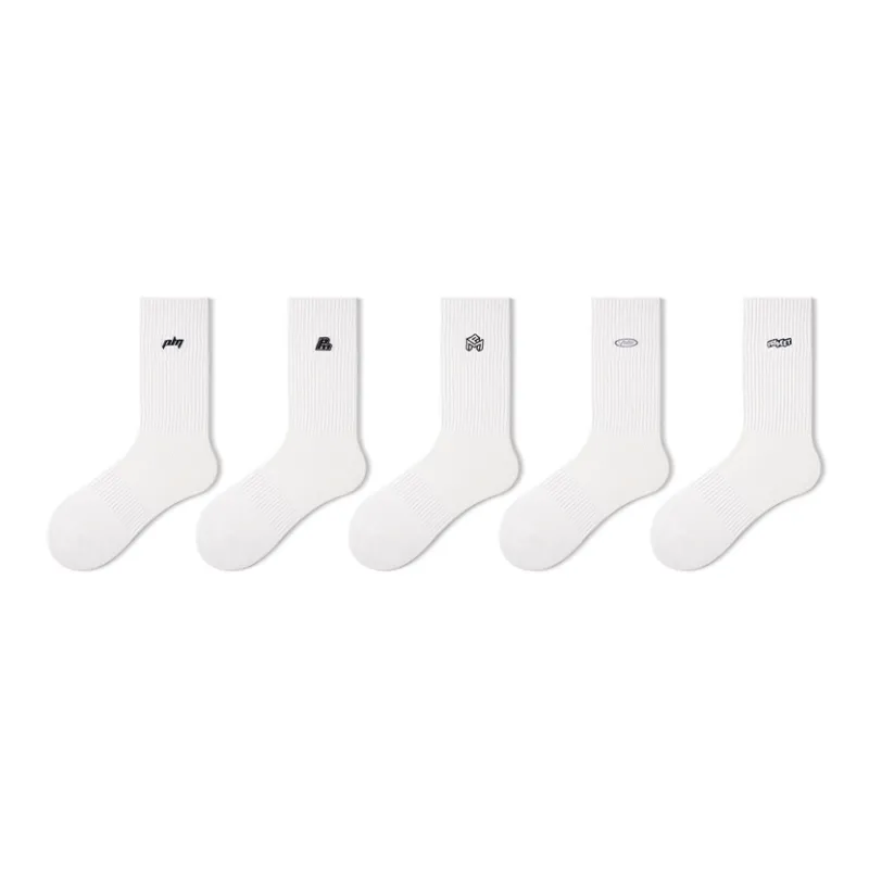 Primeet Mid Calf Socks Spring And Summer Unisex 5 Pack-3