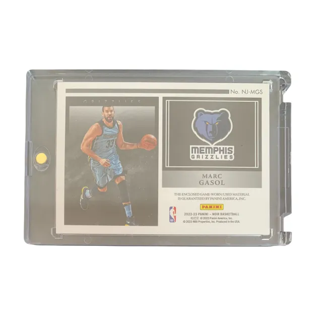 PANINI 2022 23 Noir Marc Gasol, Small Window Match Issued Jersey 69/75, Star Card, Card Access Pass Sports Cards 1 Pc-1