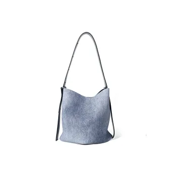 MASTER CANVAS Fabric Bucket Bag Tote Bag Shoulder Bag Regular Women's Denim Blue