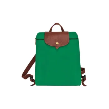 LONGCHAMP Le Pliage Cow Leather Backpack Women's Green